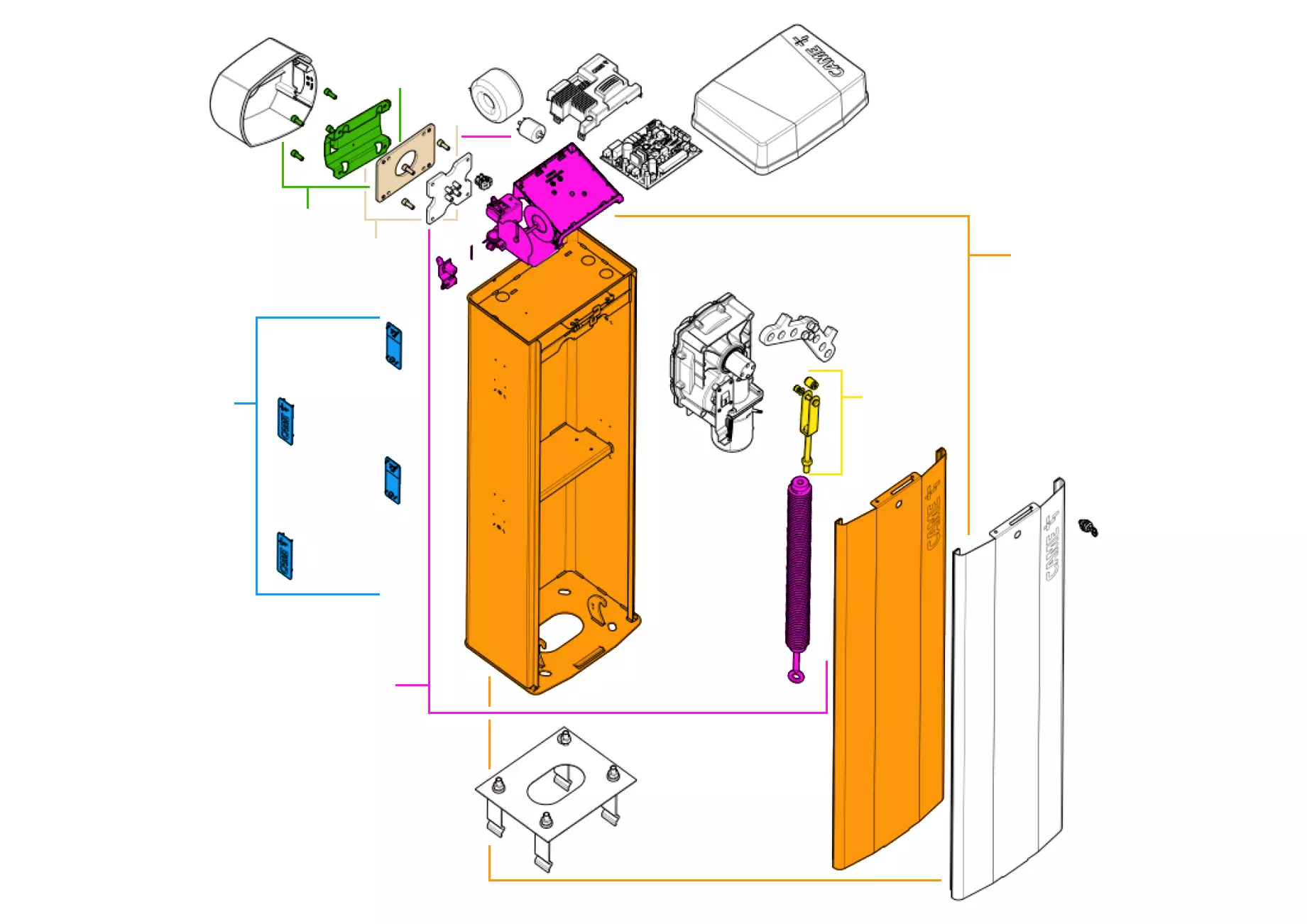 Service onderdelen, schema om te rijden CAME Came GLS40AGS