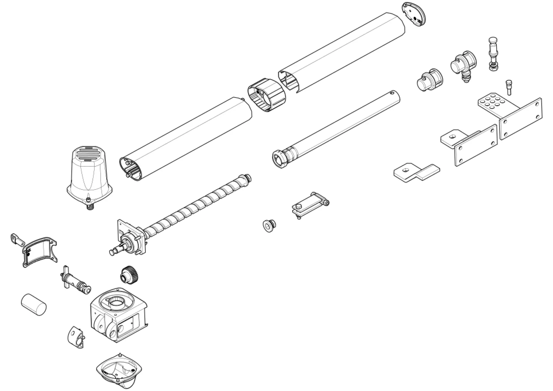 Service onderdelen, schema om te rijden CAME Came Krono KR300D (rechts)