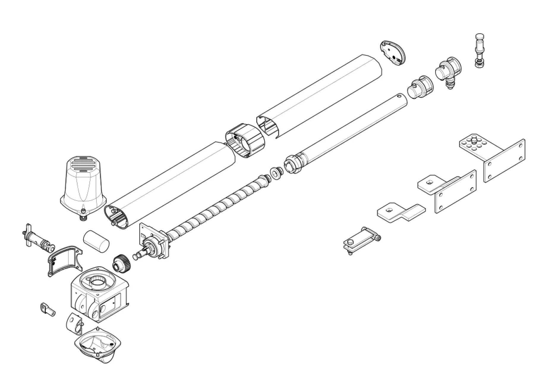 Service onderdelen, schema om te rijden CAME Came Krono KR302D (rechts)