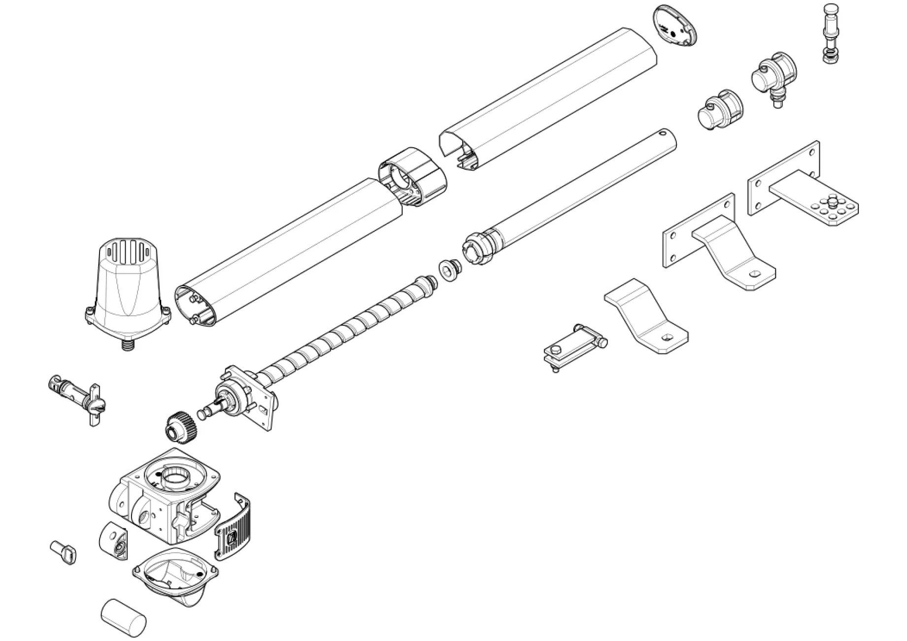 Service onderdelen, schema om te rijden CAME Came Krono KR302S (links)
