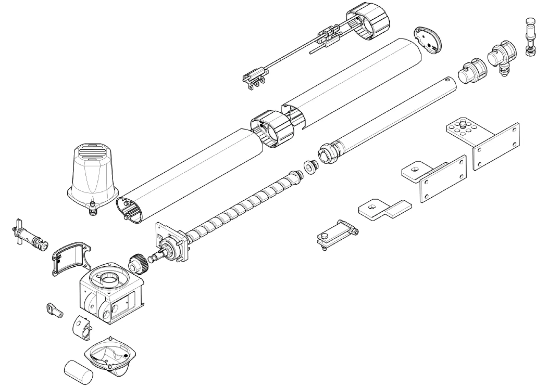 Service onderdelen, schema om te rijden CAME Came Krono KR310D (rechts)