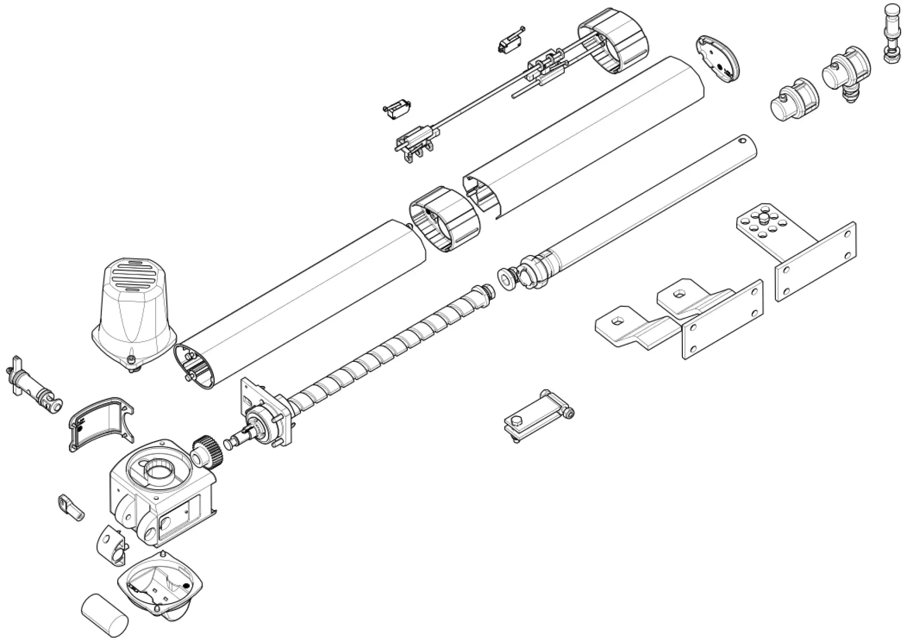 Service onderdelen, schema om te rijden CAME Came Krono KR310D1 (rechts)