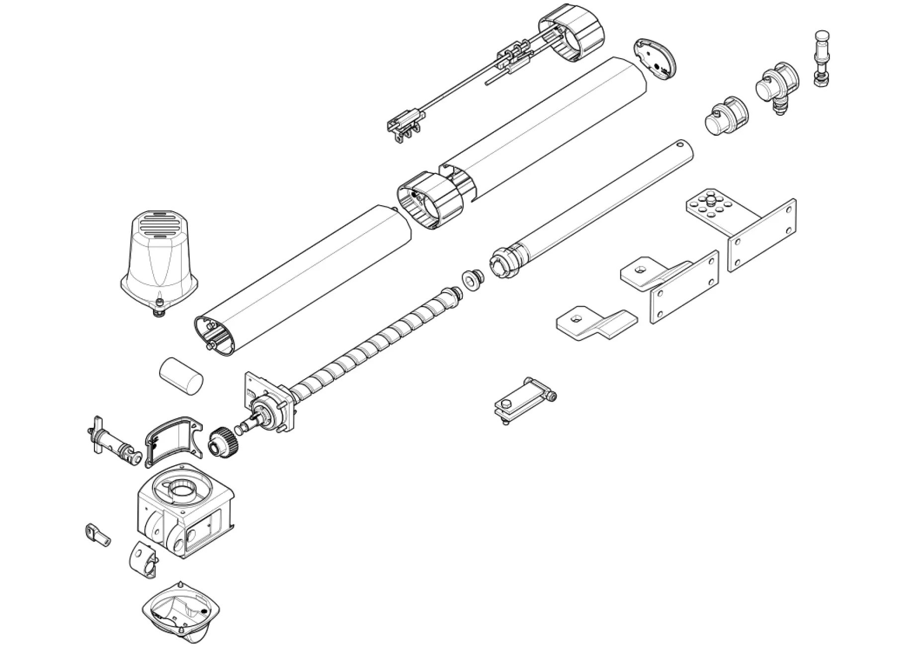 Service onderdelen, schema om te rijden CAME Came Krono KR312D (rechts)