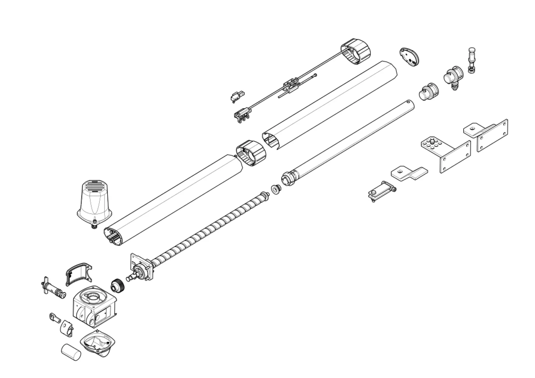 Service onderdelen, schema om te rijden CAME Came Krono KR510D (rechts)