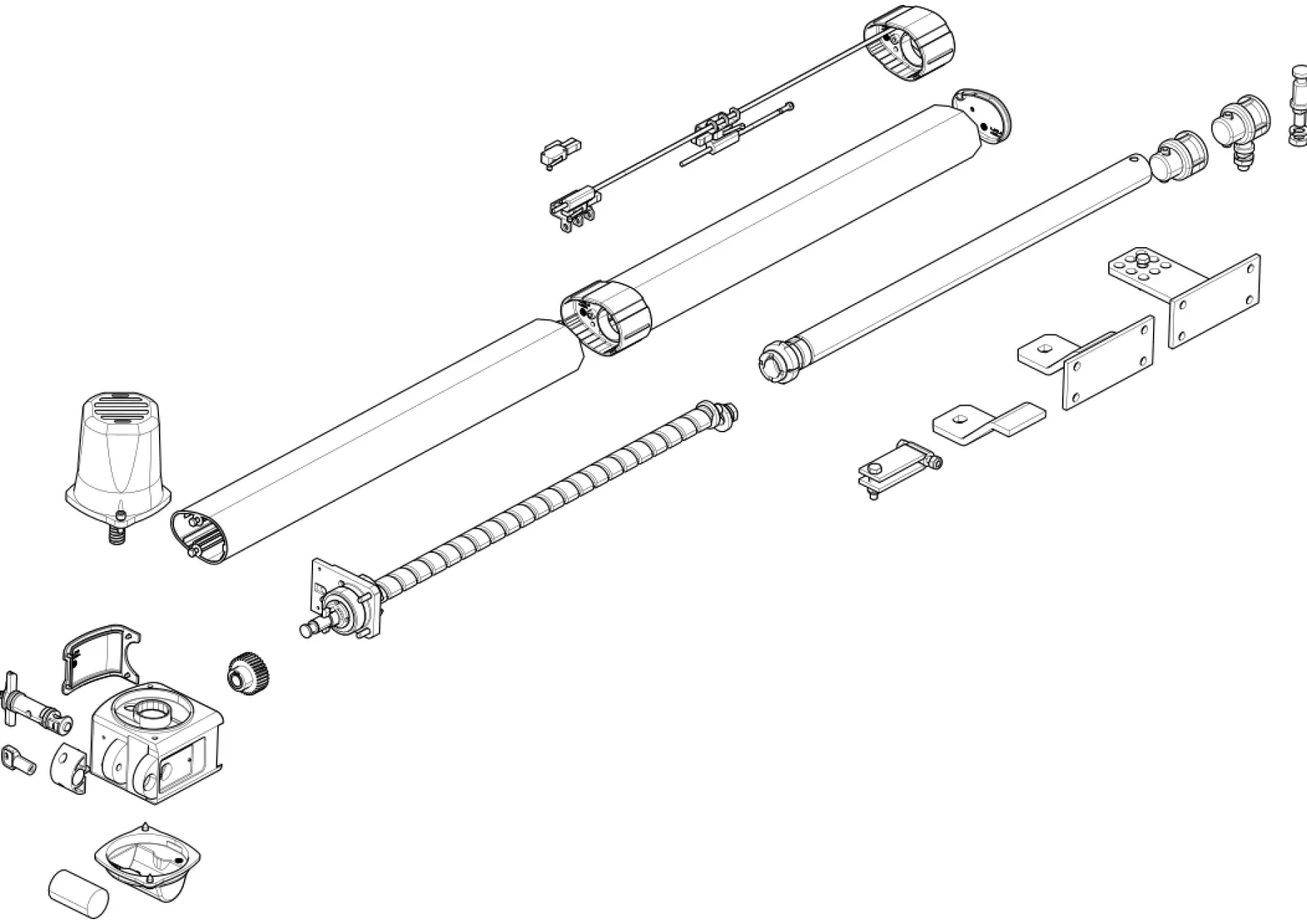 Service onderdelen, schema om te rijden CAME Came Krono KR512D (rechts)