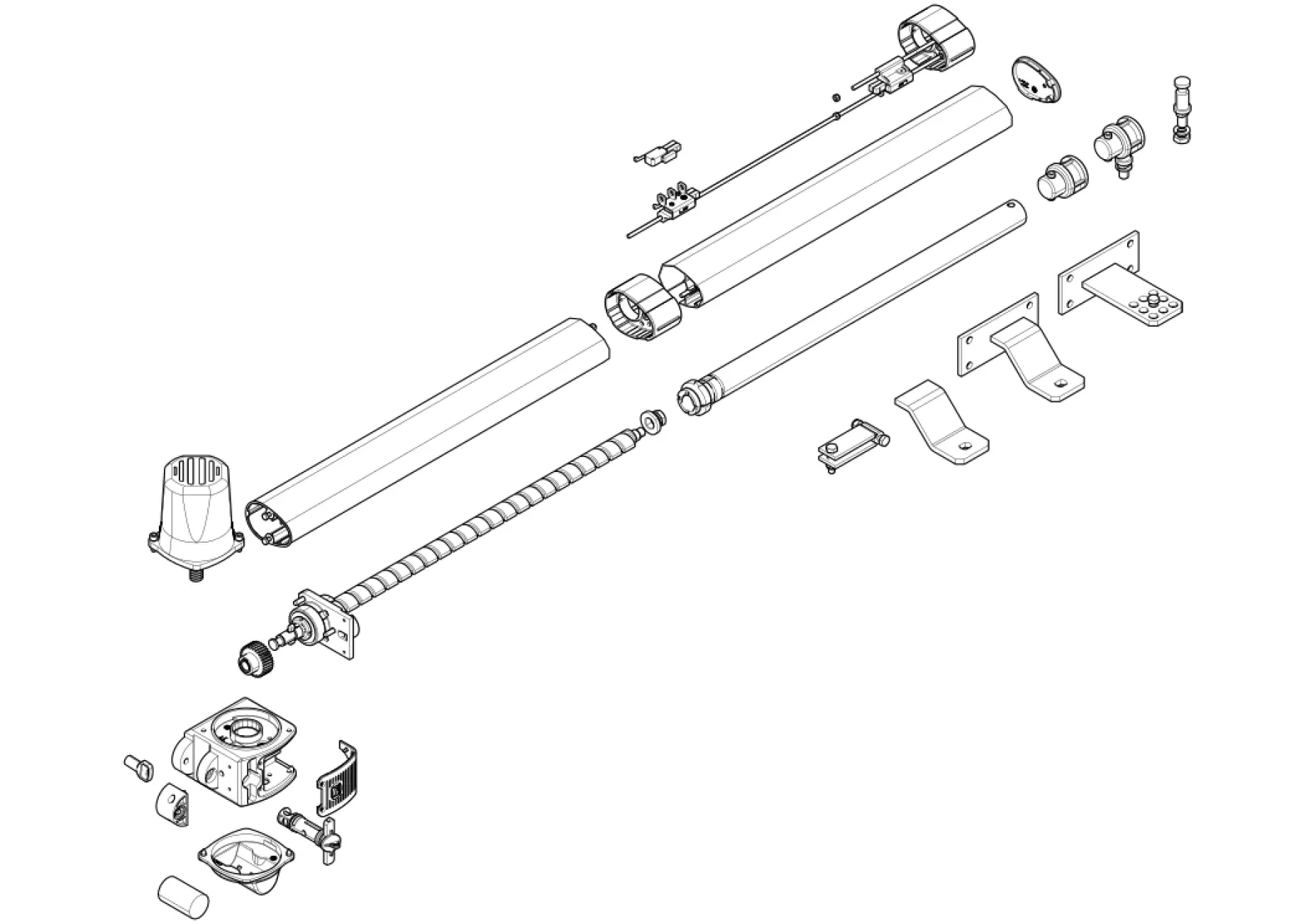 Service onderdelen, schema om te rijden CAME Came Krono KR512S (links)