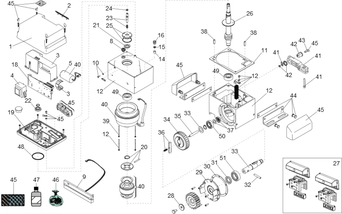 Service onderdelen, schema om te rijden FAAC Faac 746 ER