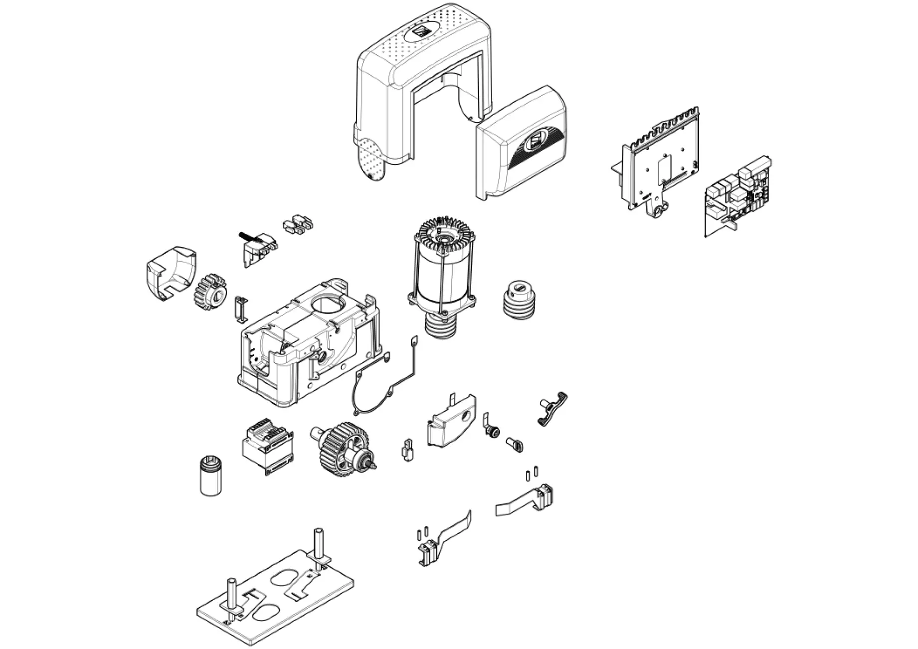 Servicedelar, schema för att köra CAME Came BK1800
