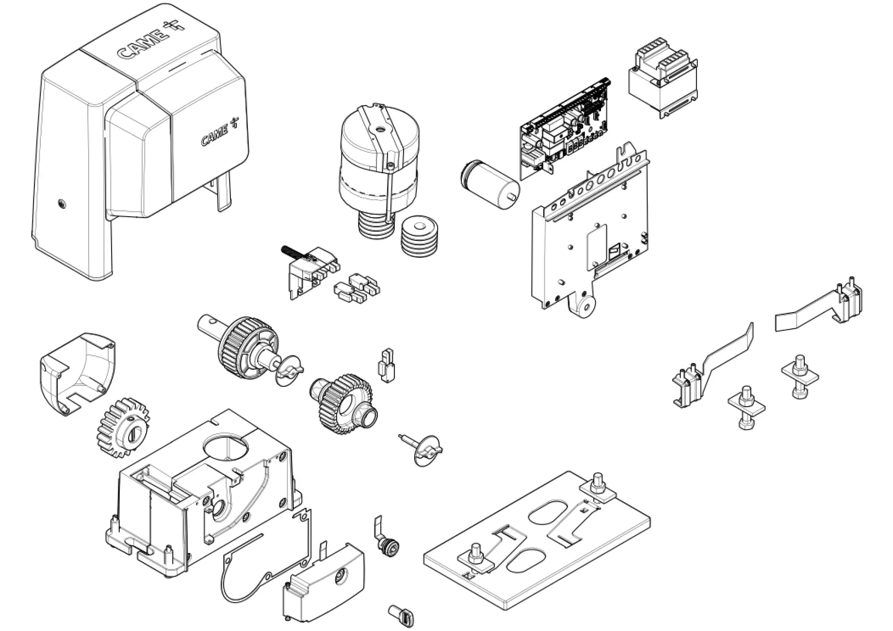 Servicedelar, schema för att köra CAME Came BX604AGS