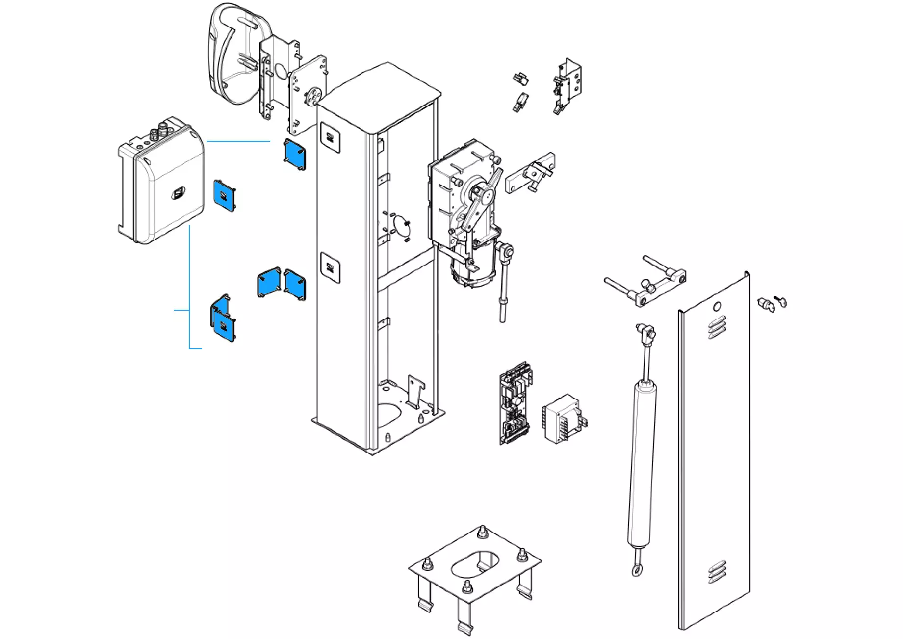 Servicedelar, schema för att köra CAME Came Gard G3250