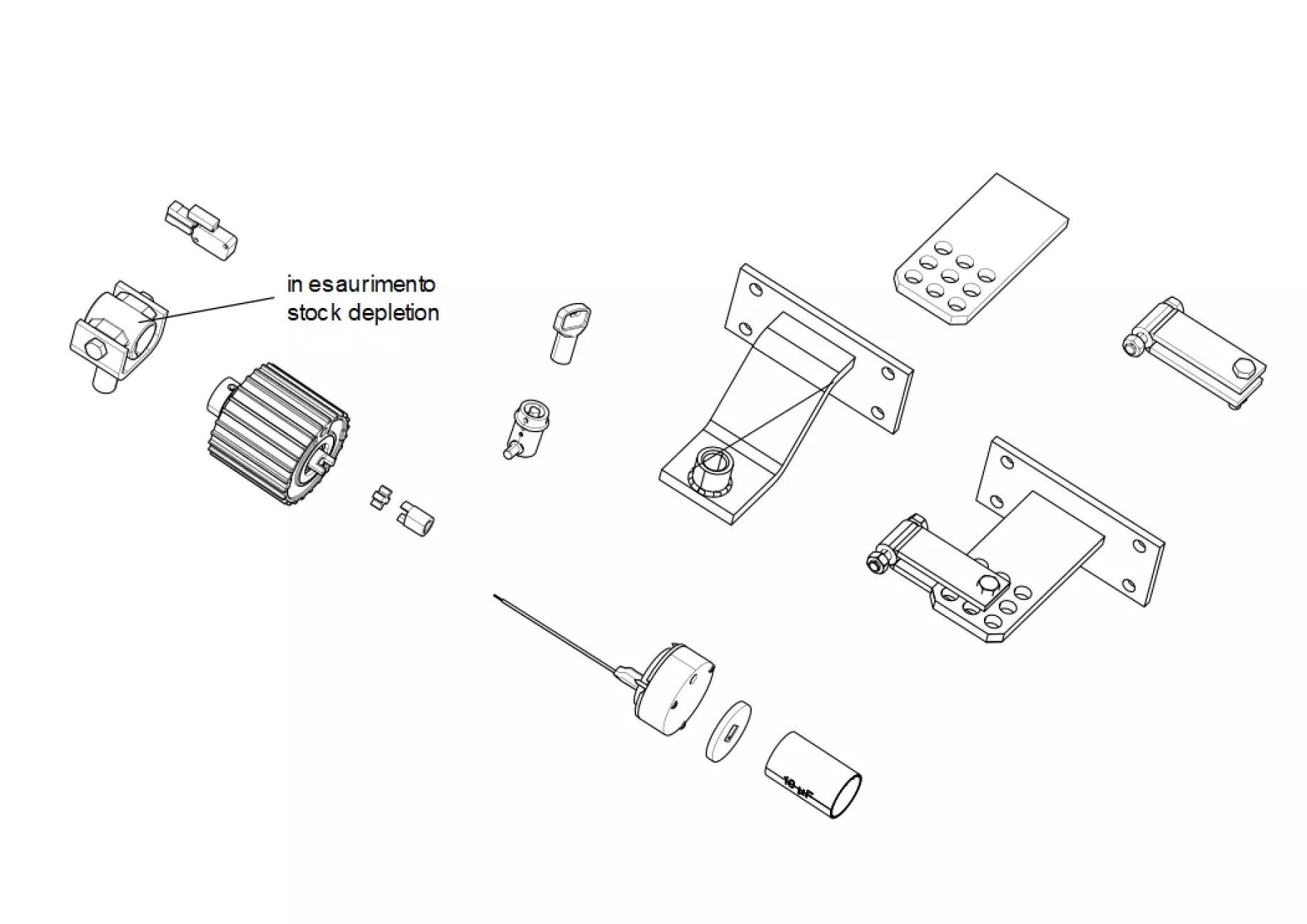 Serviceteile, Schema zum Fahren CAME A180
