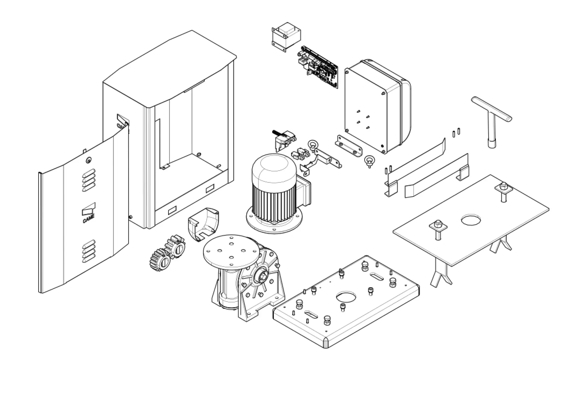 Serviceteile, Schema zum Fahren CAME BY-3500T