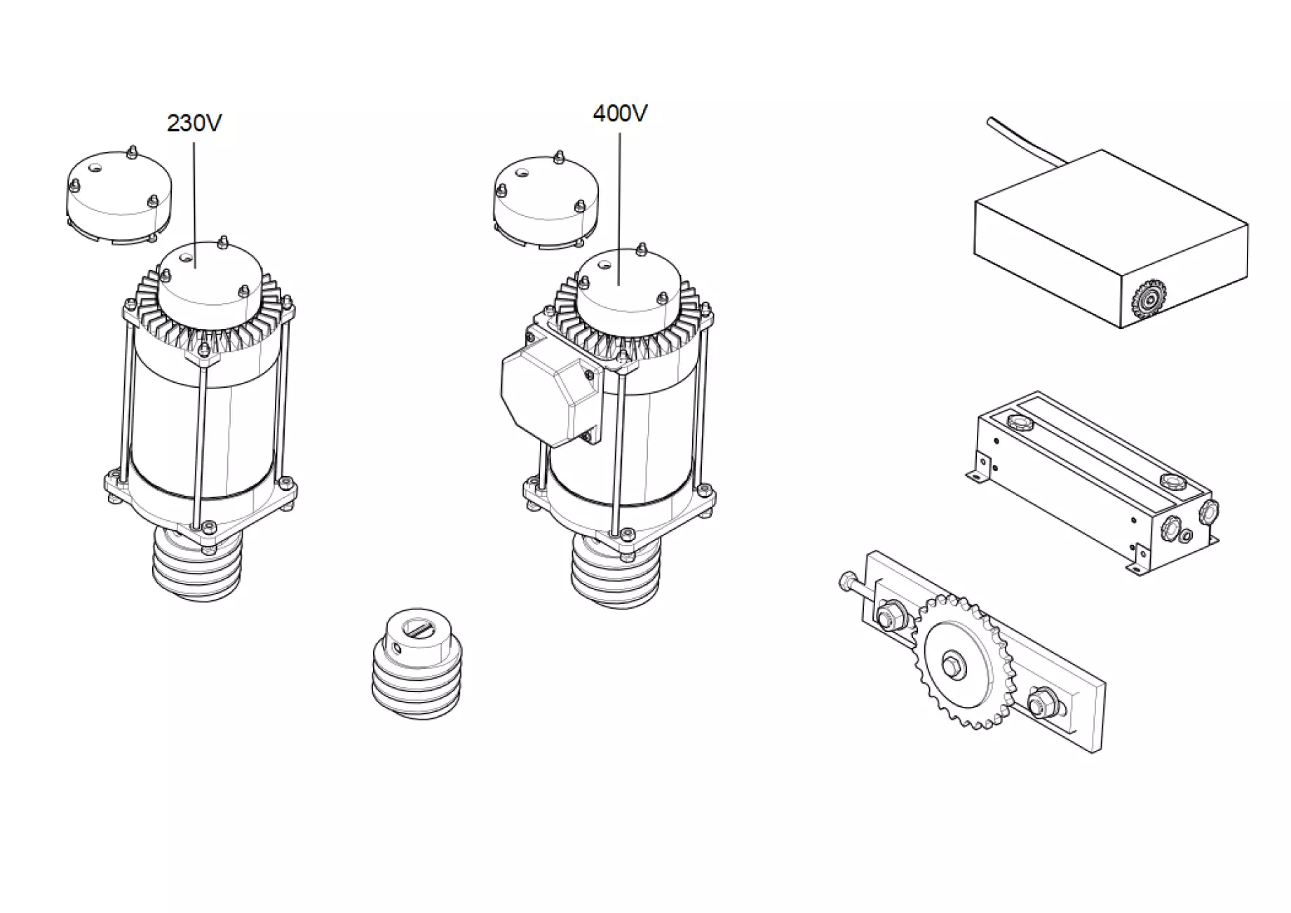 Serviceteile, Schema zum Fahren CAME C-BY C-BYT