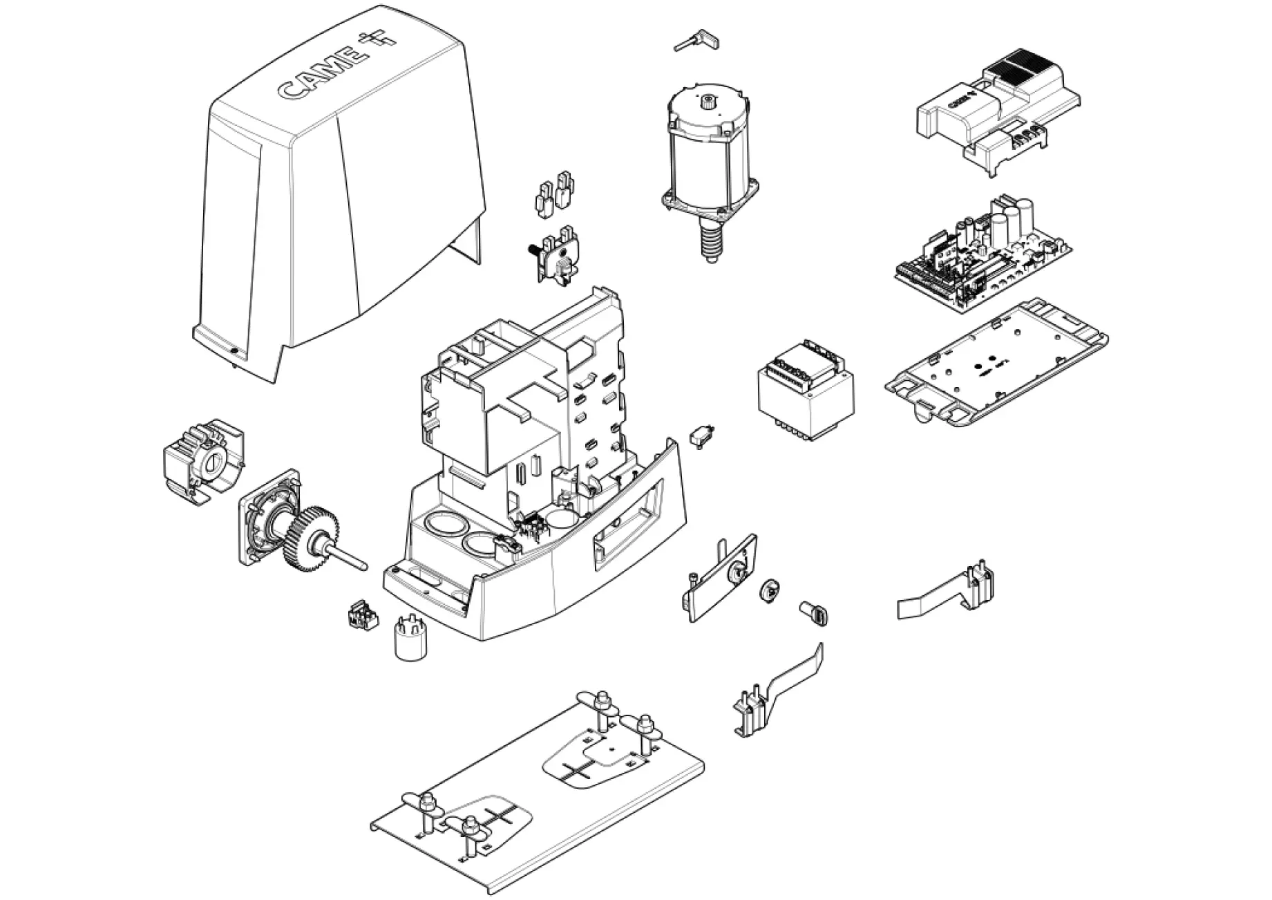 Serviceteile, Schema zum Fahren CAME Came BKV15AGR