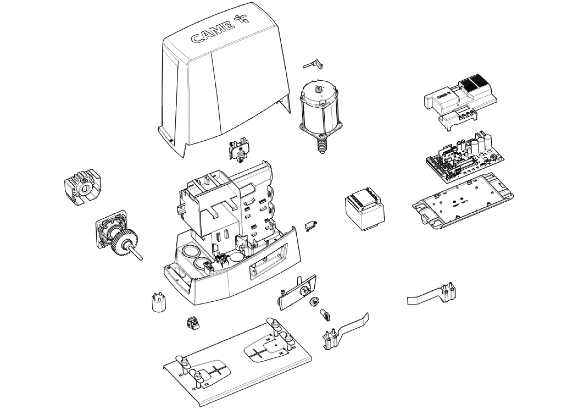Serviceteile, Schema zum Fahren CAME Came BKV15AGS
