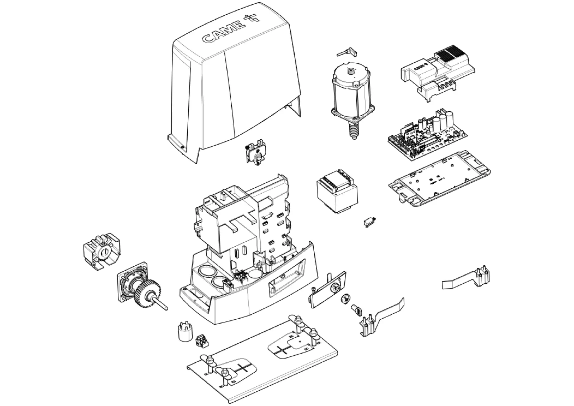 Serviceteile, Schema zum Fahren CAME Came BKV25AGS