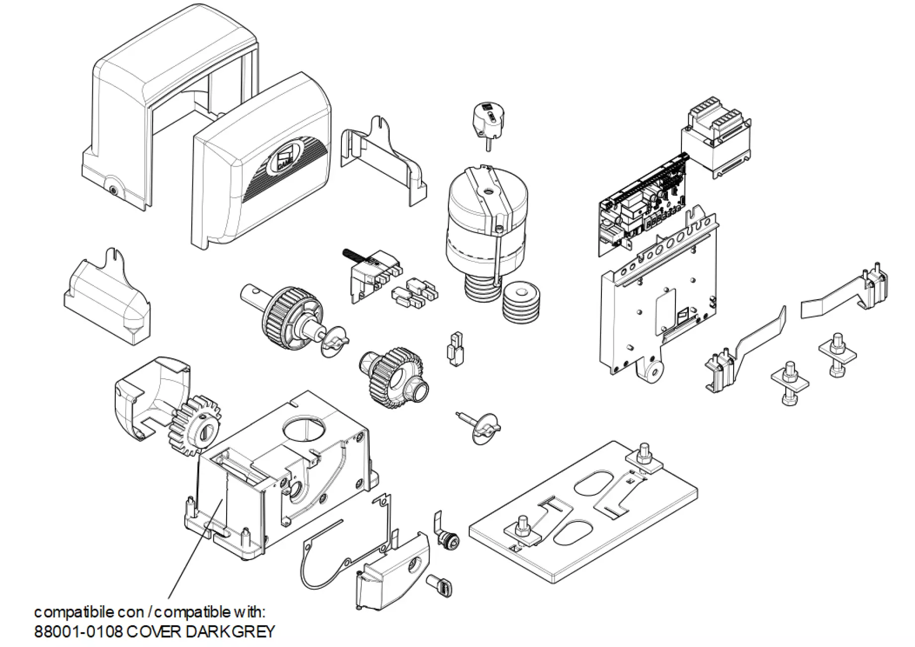 Serviceteile, Schema zum Fahren CAME Came BX-246
