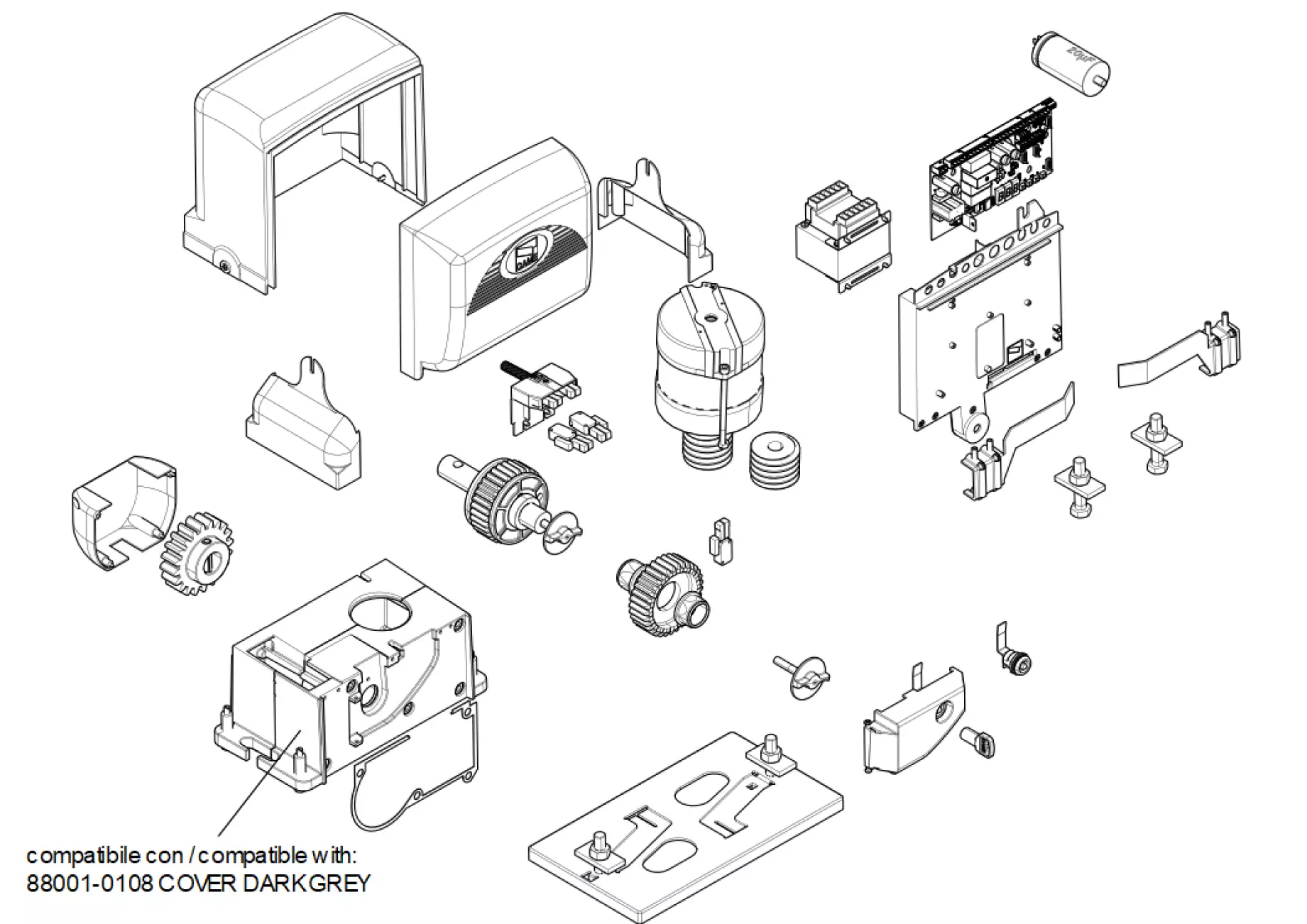 Serviceteile, Schema zum Fahren CAME Came BX-64