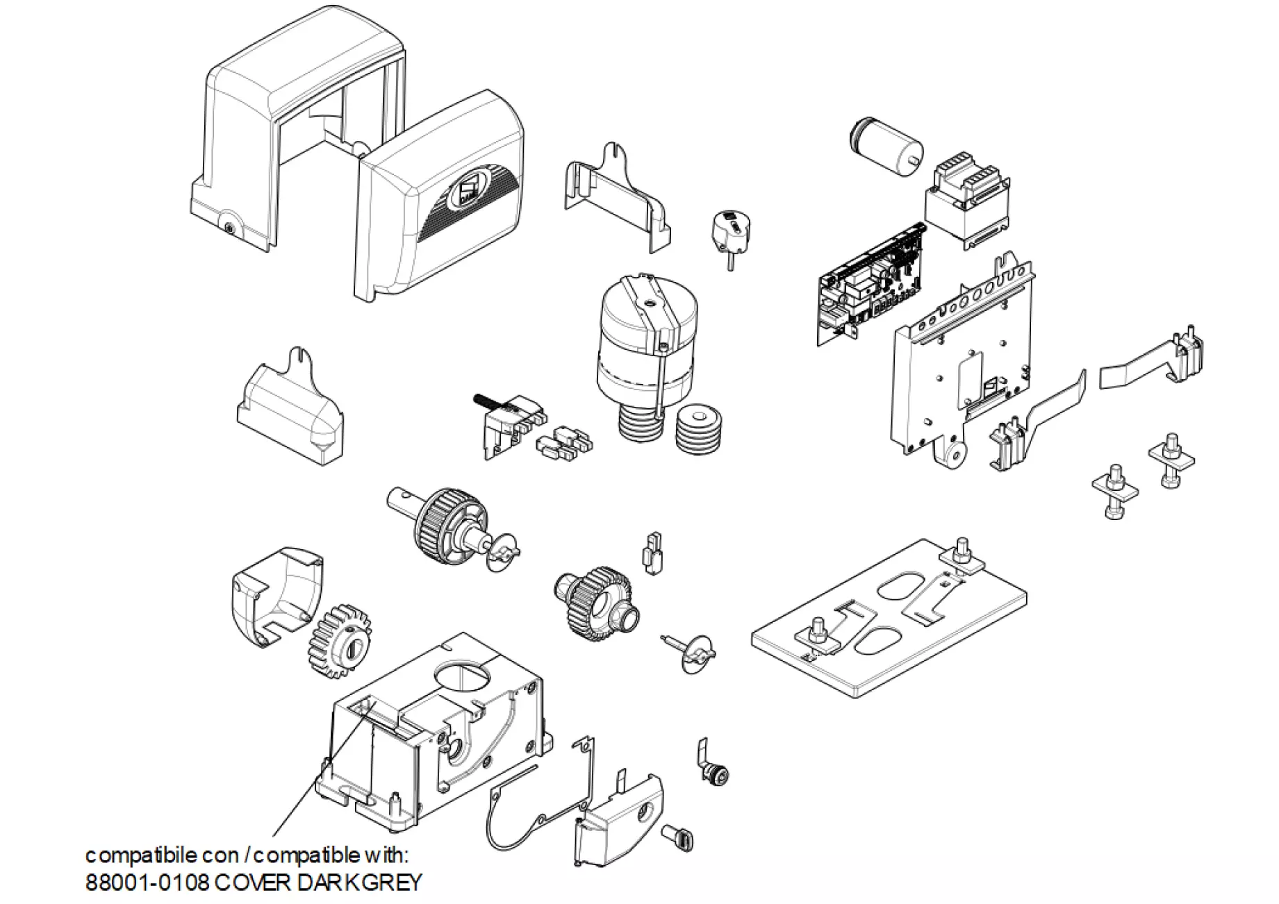 Serviceteile, Schema zum Fahren CAME Came BX-74