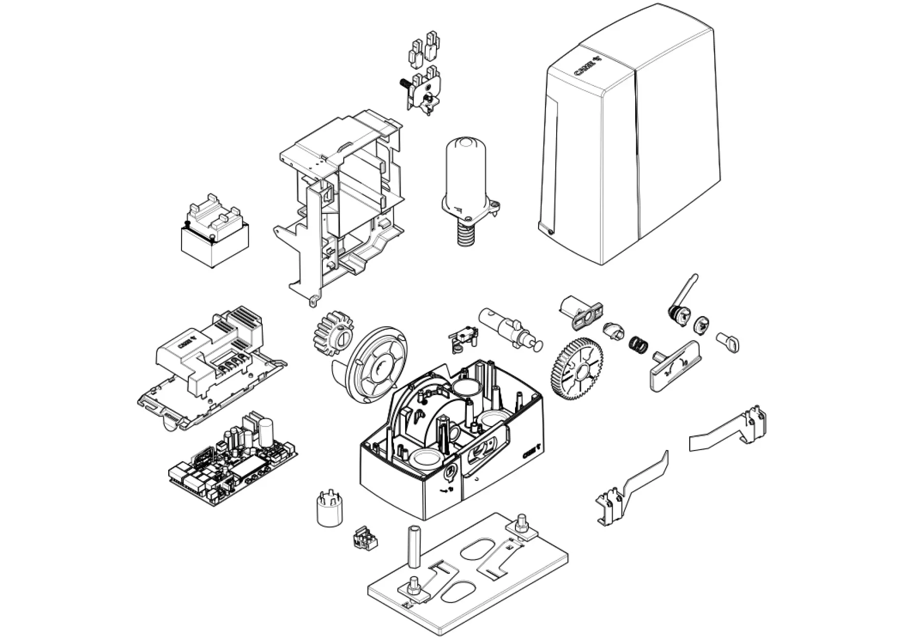Serviceteile, Schema zum Fahren CAME Came BXV04AGE