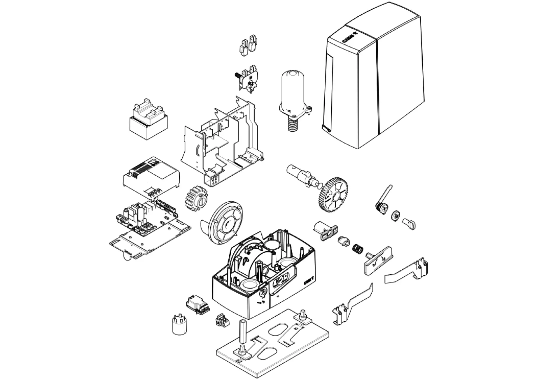 Serviceteile, Schema zum Fahren CAME Came BXV04AGT