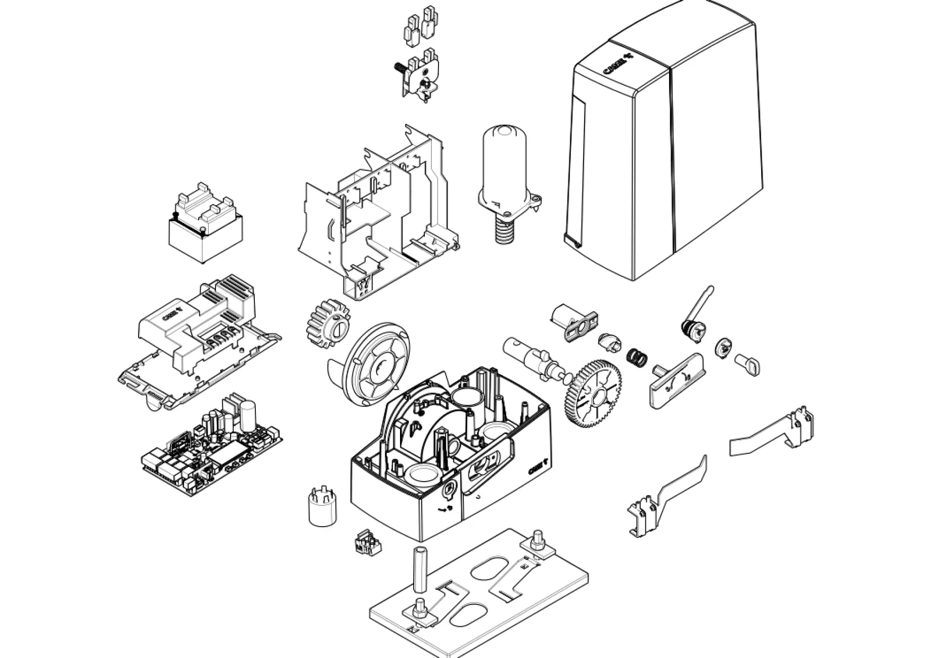 Serviceteile, Schema zum Fahren CAME Came BXV06AGE