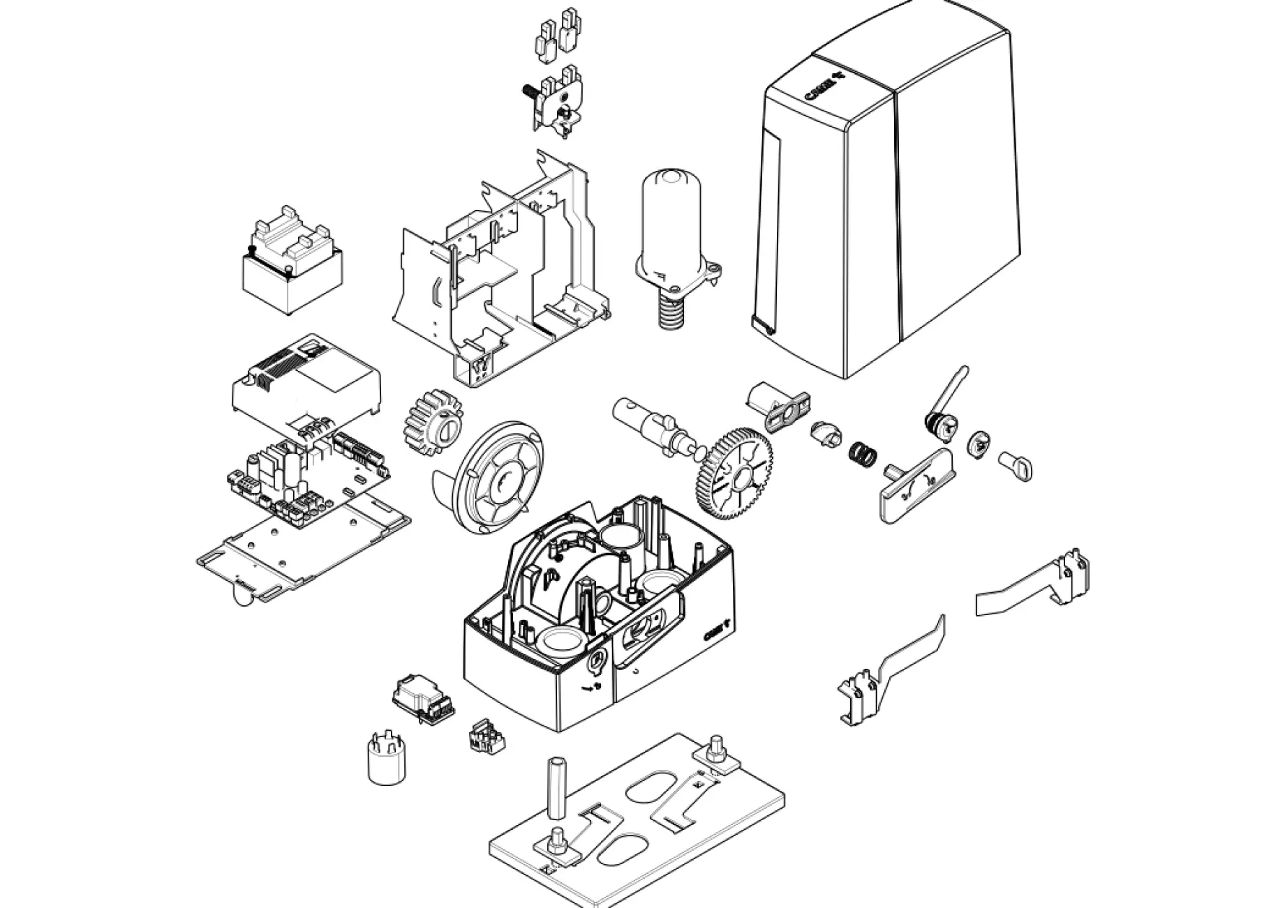Serviceteile, Schema zum Fahren CAME Came BXV06AGT