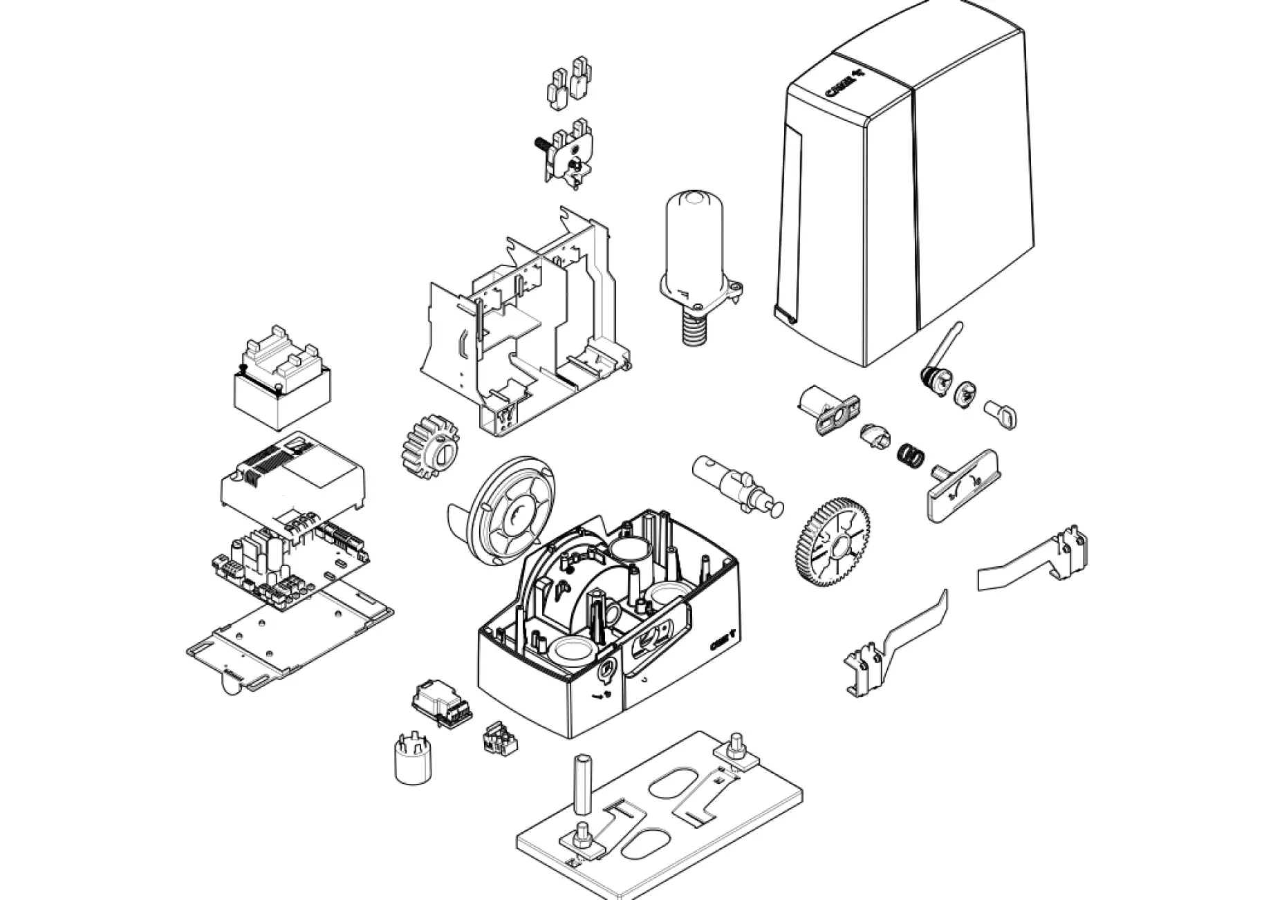 Serviceteile, Schema zum Fahren CAME Came BXV08AGT