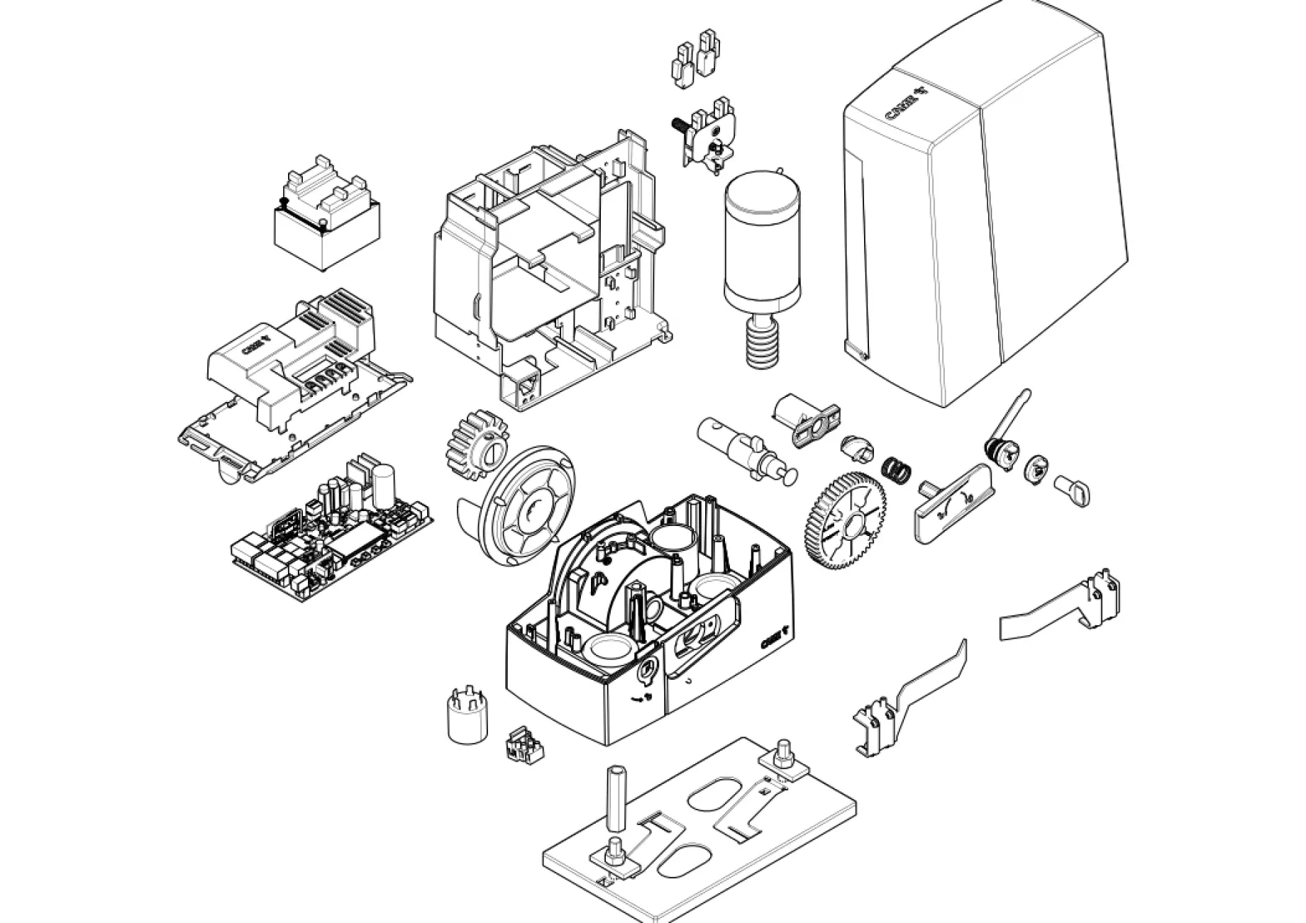 Serviceteile, Schema zum Fahren CAME Came BXV10AGE