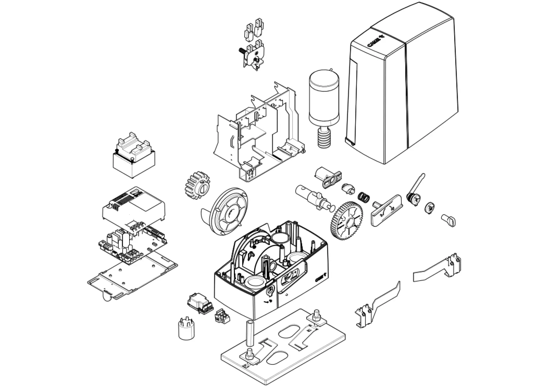 Serviceteile, Schema zum Fahren CAME Came BXV10AGT