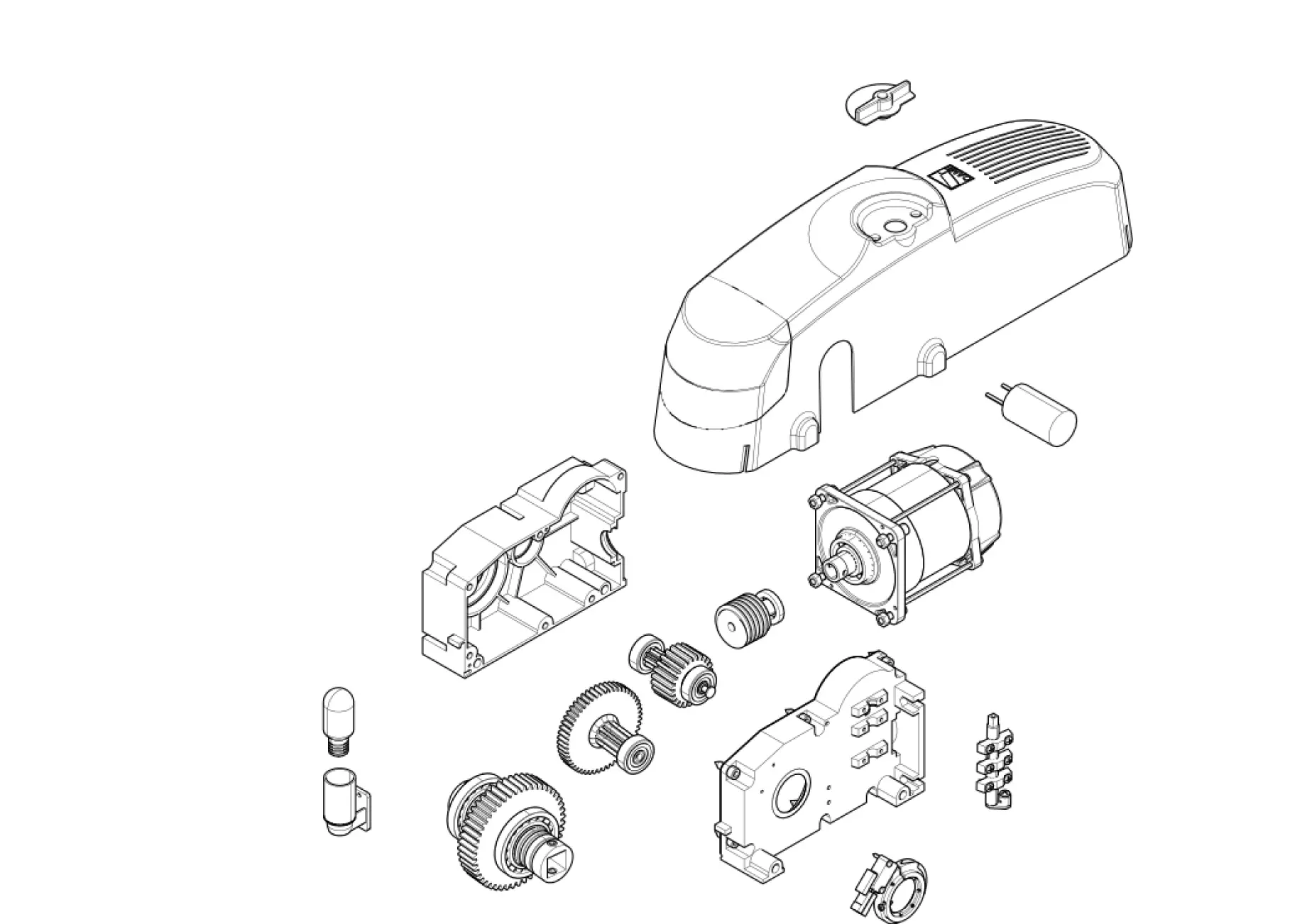 Serviceteile, Schema zum Fahren CAME Came Emega E1000