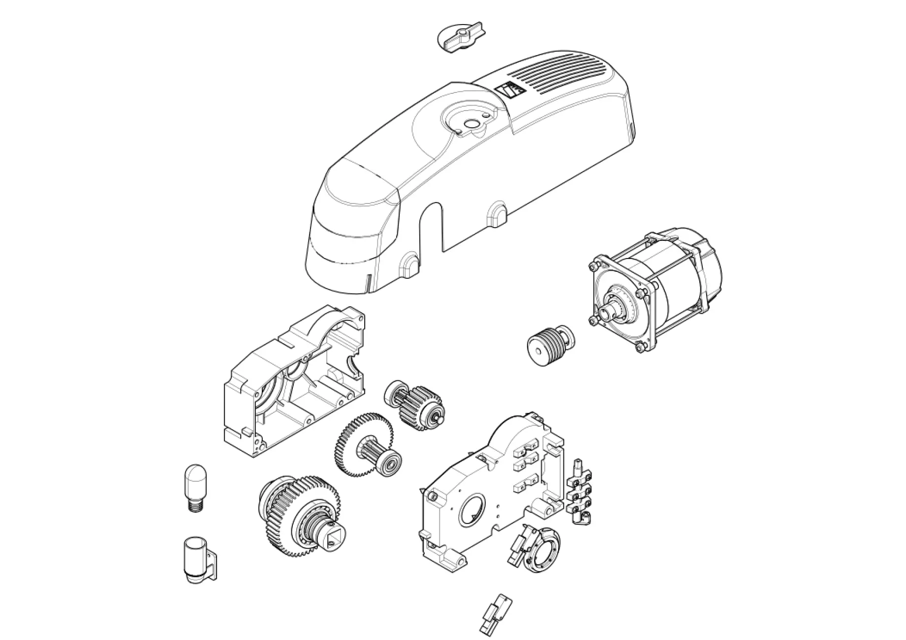 Serviceteile, Schema zum Fahren CAME Came Emega E1024