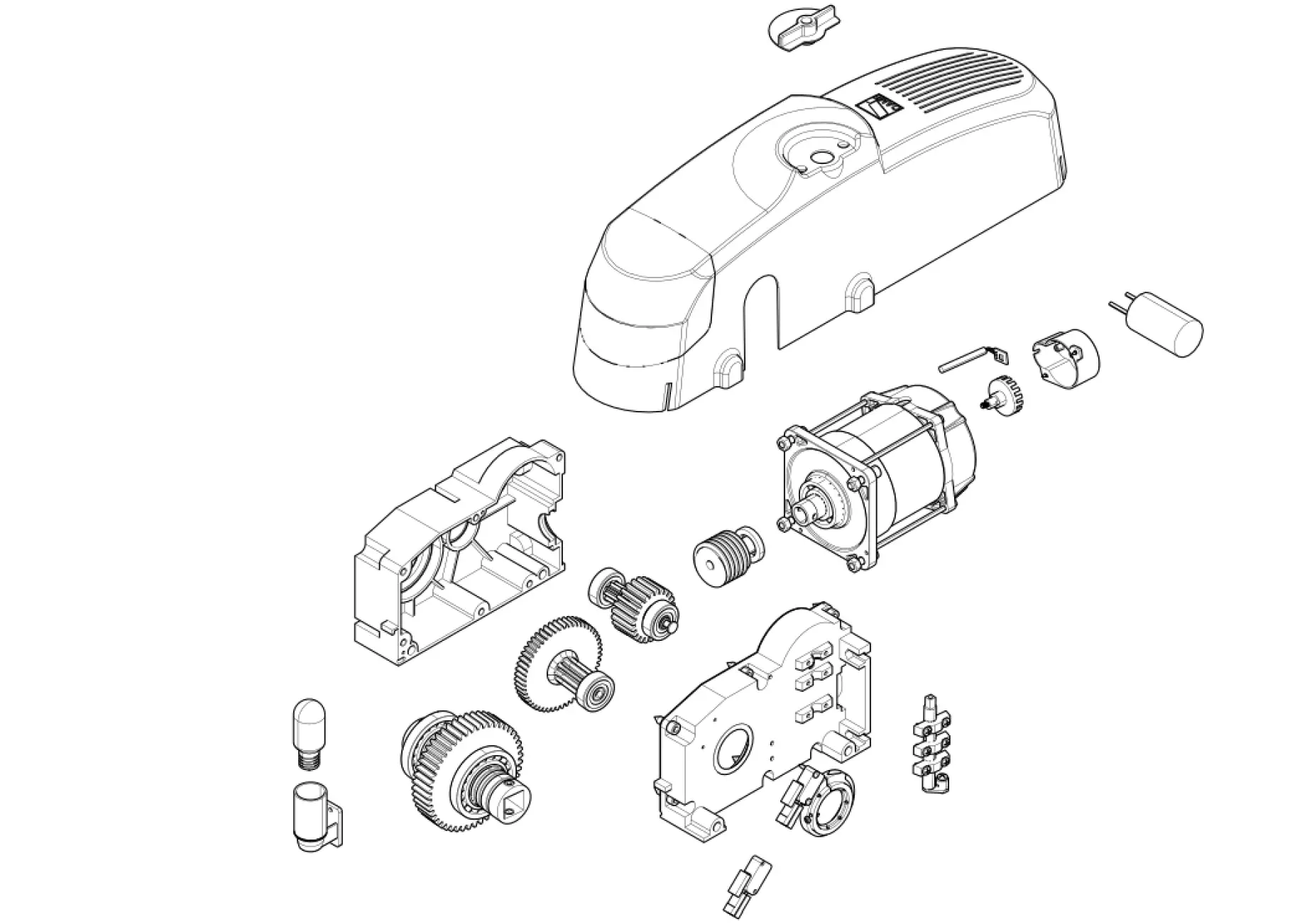 Serviceteile, Schema zum Fahren CAME Came Emega E450