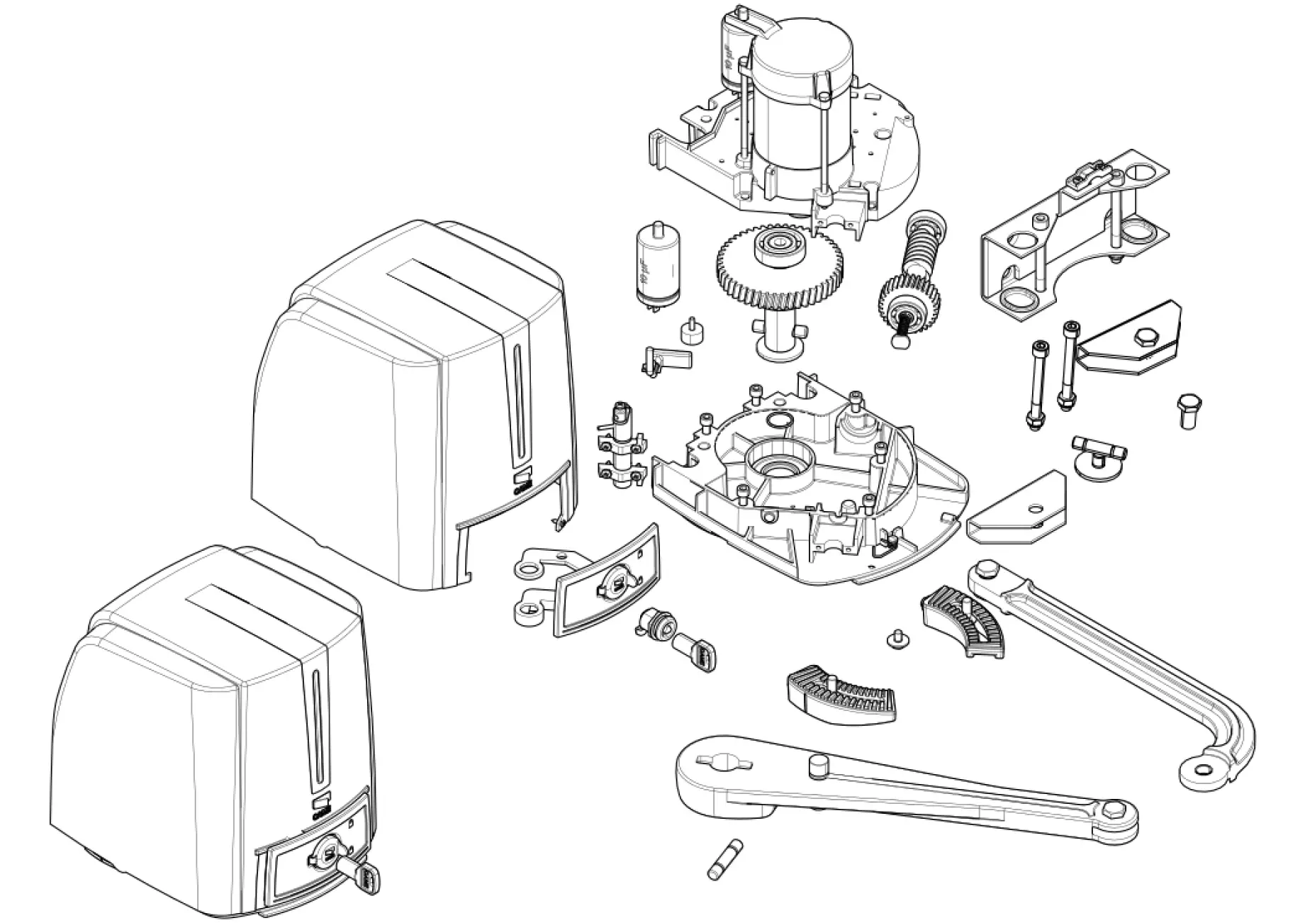 Serviceteile, Schema zum Fahren CAME Came Fast40 FA40230