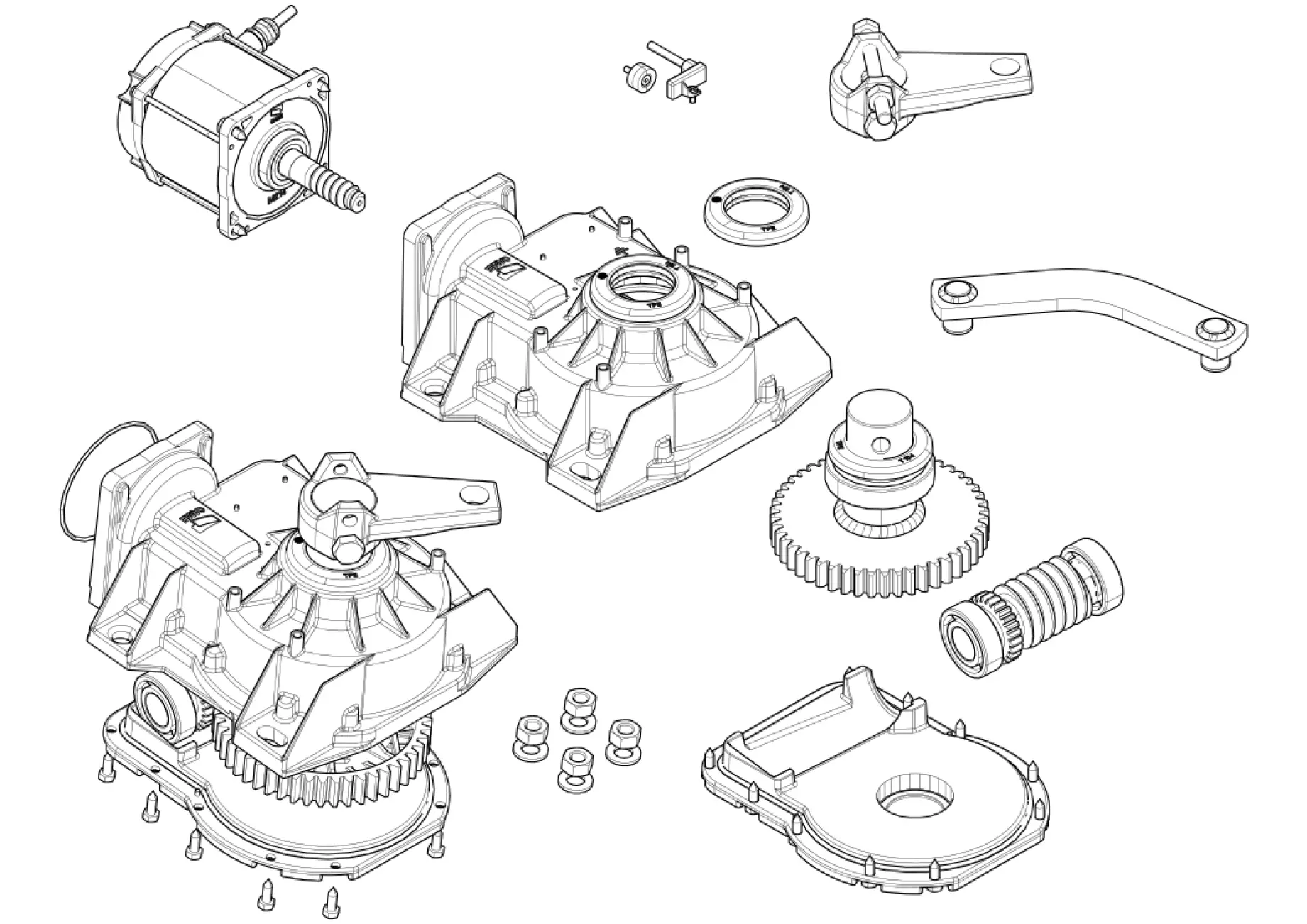 Serviceteile, Schema zum Fahren CAME Came Frog-A24E