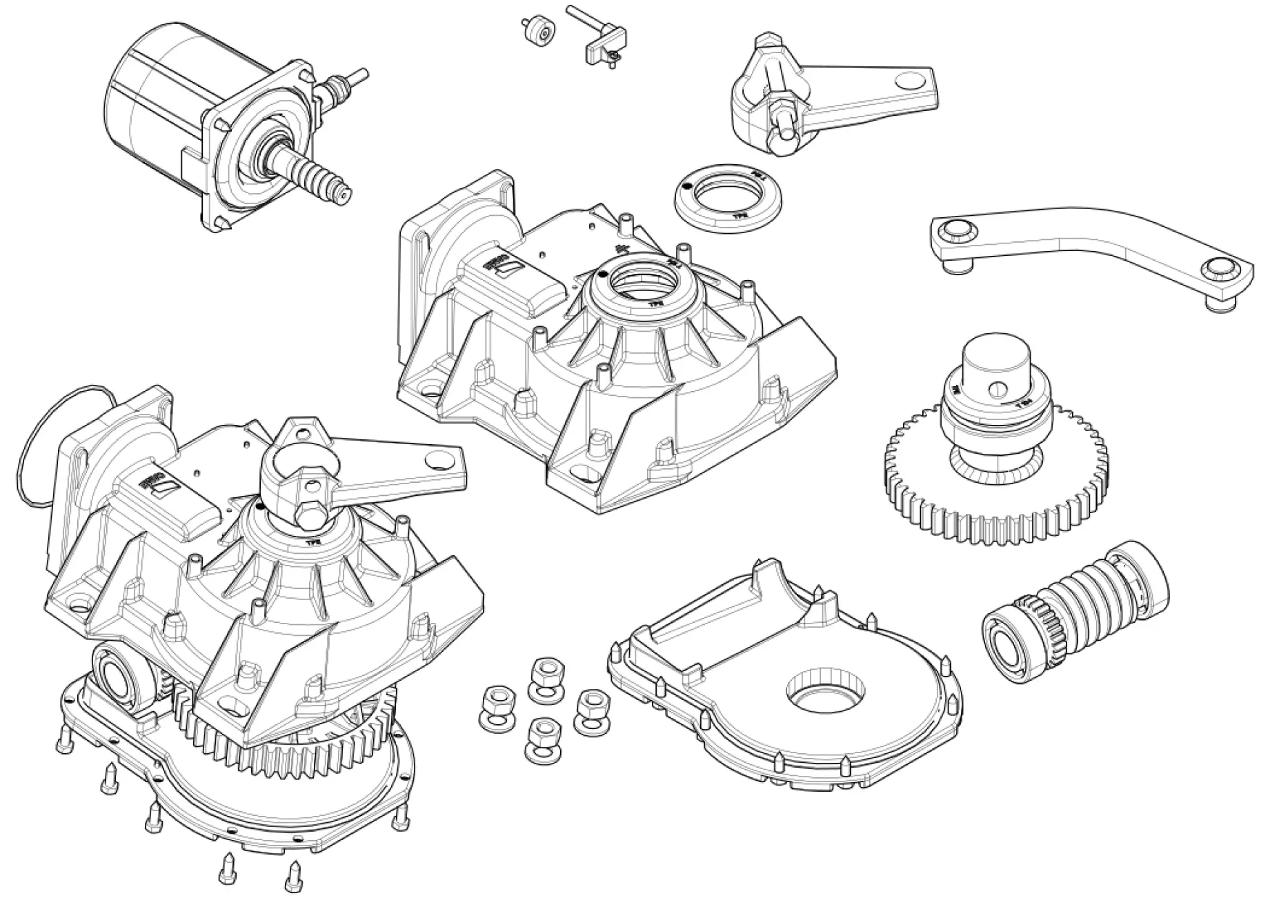 Serviceteile, Schema zum Fahren CAME Came Frog-AE