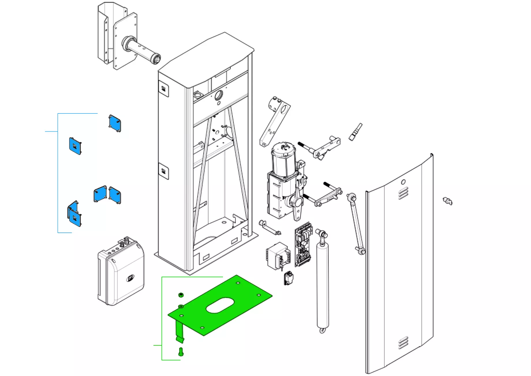 Serviceteile, Schema zum Fahren CAME Came Gard G5000