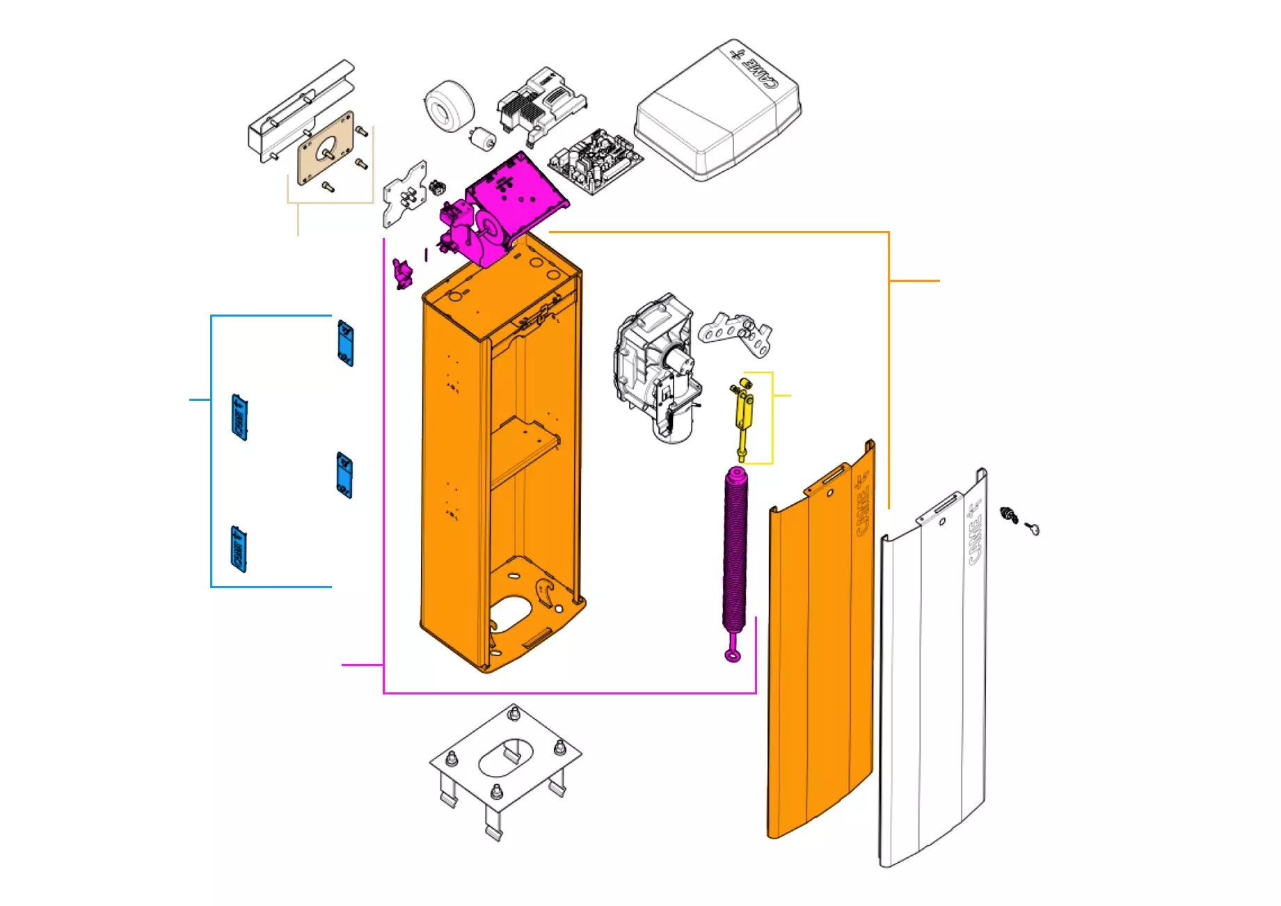 Serviceteile, Schema zum Fahren CAME Came GLT40AOS
