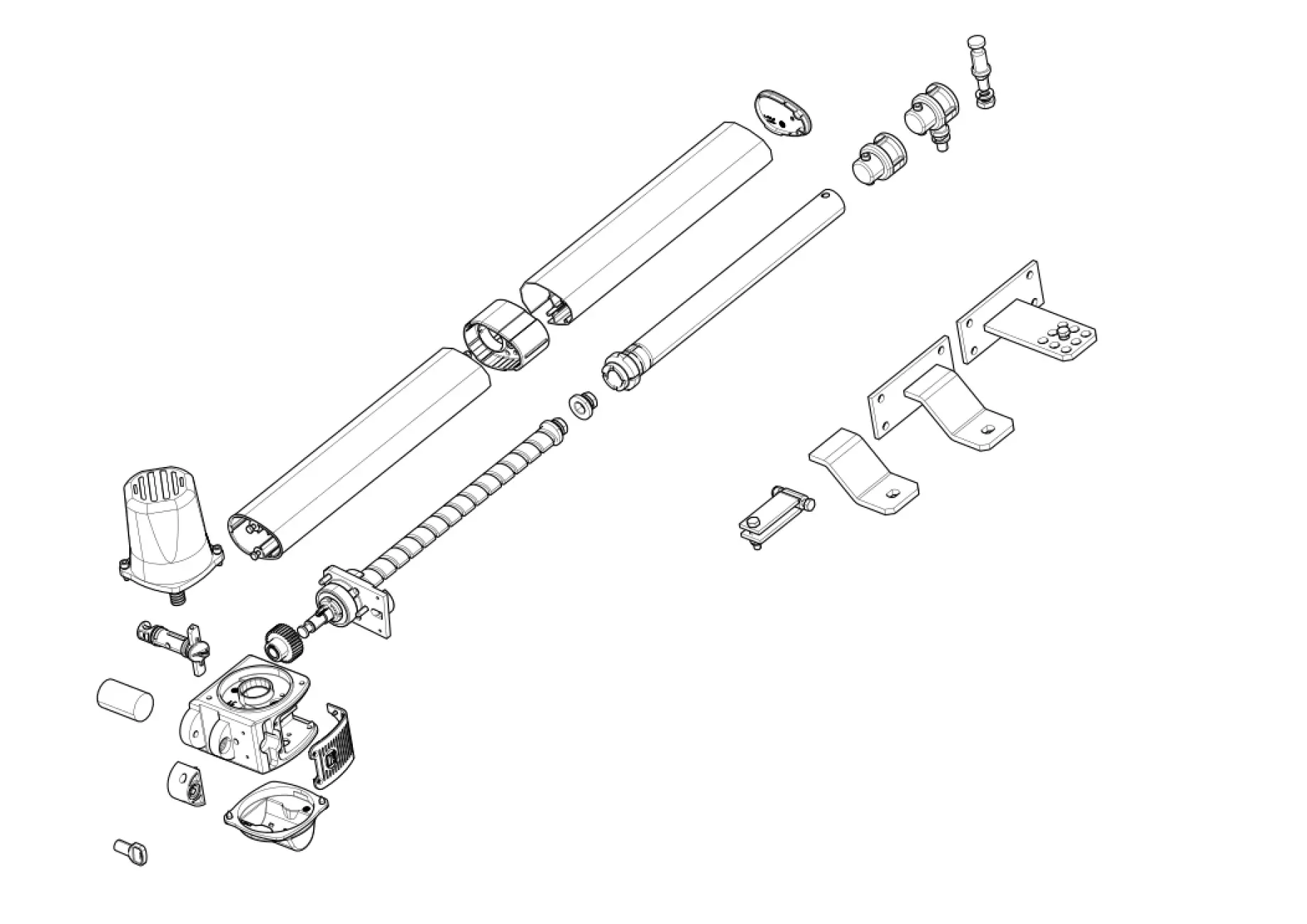 Serviceteile, Schema zum Fahren CAME Came Krono KR300S (links)