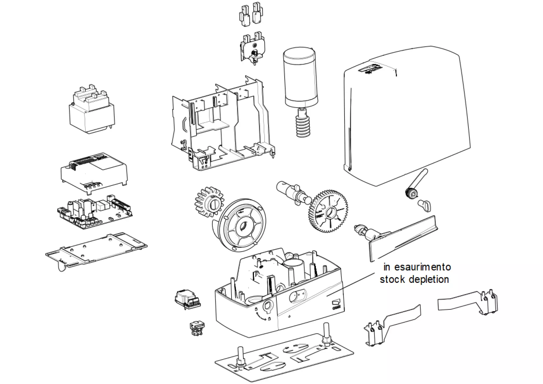 Serviceteile, Schema zum Fahren CAME Came SDN10