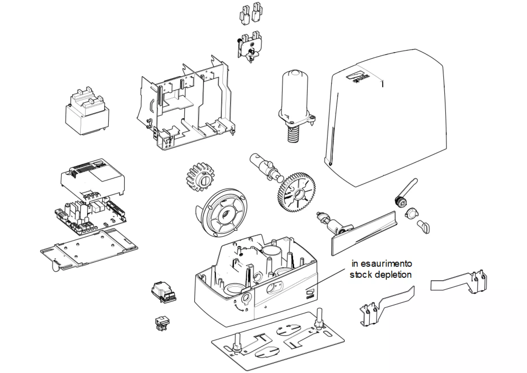 Serviceteile, Schema zum Fahren CAME Came SDN4