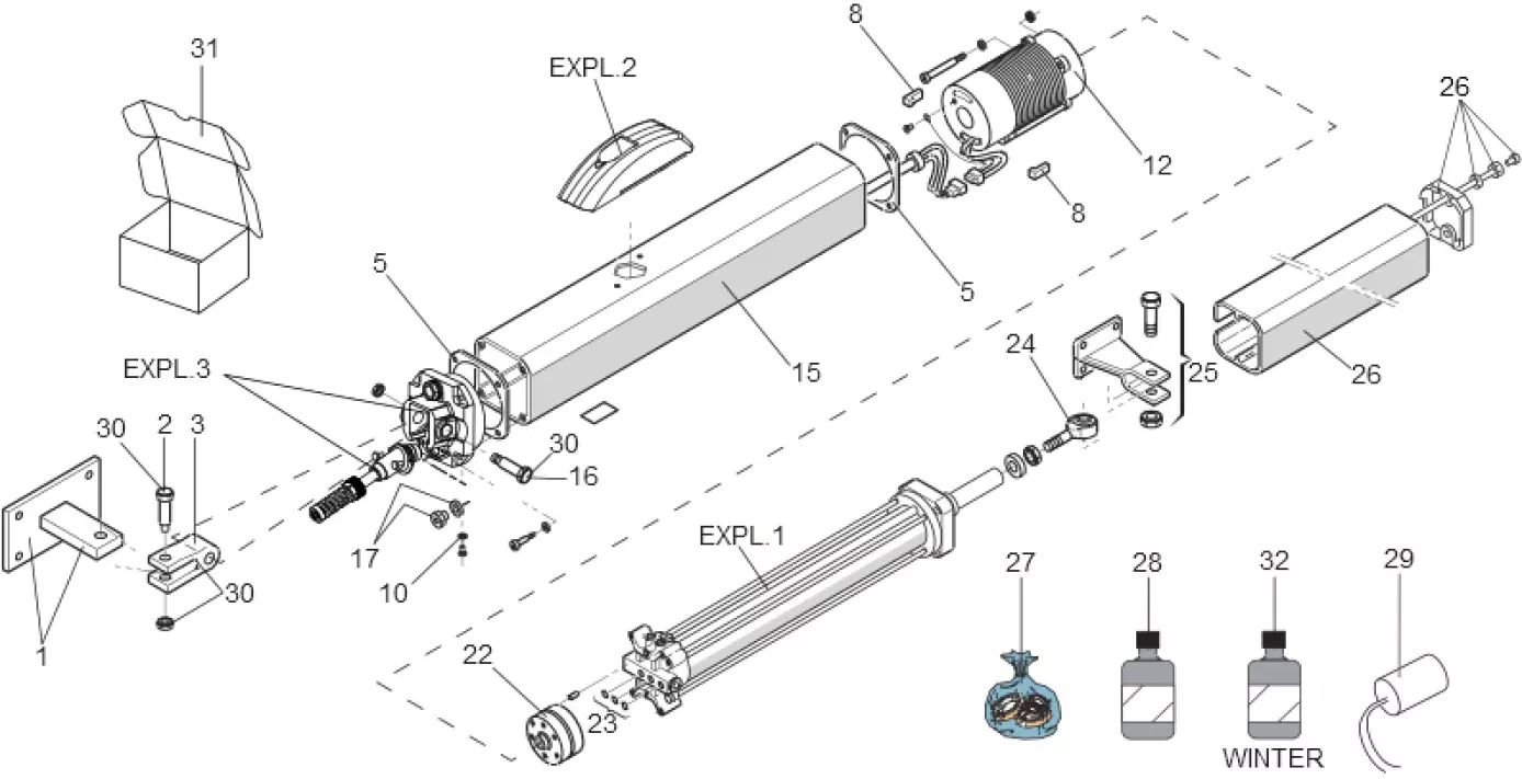 Serviceteile, Schema zum Fahren FAAC Faac 400 CBAC L