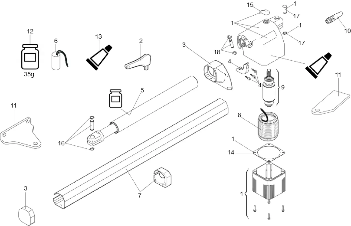 Serviceteile, Schema zum Fahren FAAC Faac 412 115V DX UL/CSA rechts