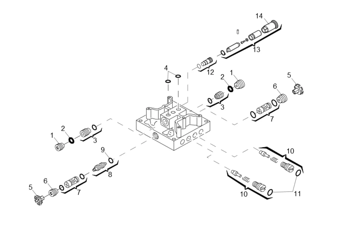 Serviceteile, Schema zum Fahren FAAC Faac 615 BPR STD Verteilerflansch