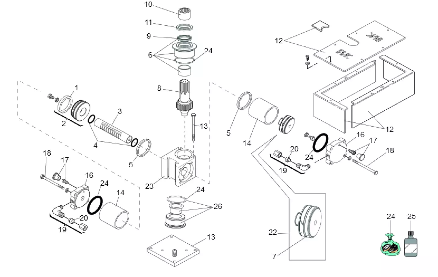 Serviceteile, Schema zum Fahren FAAC Faac 750 100 Martinetto