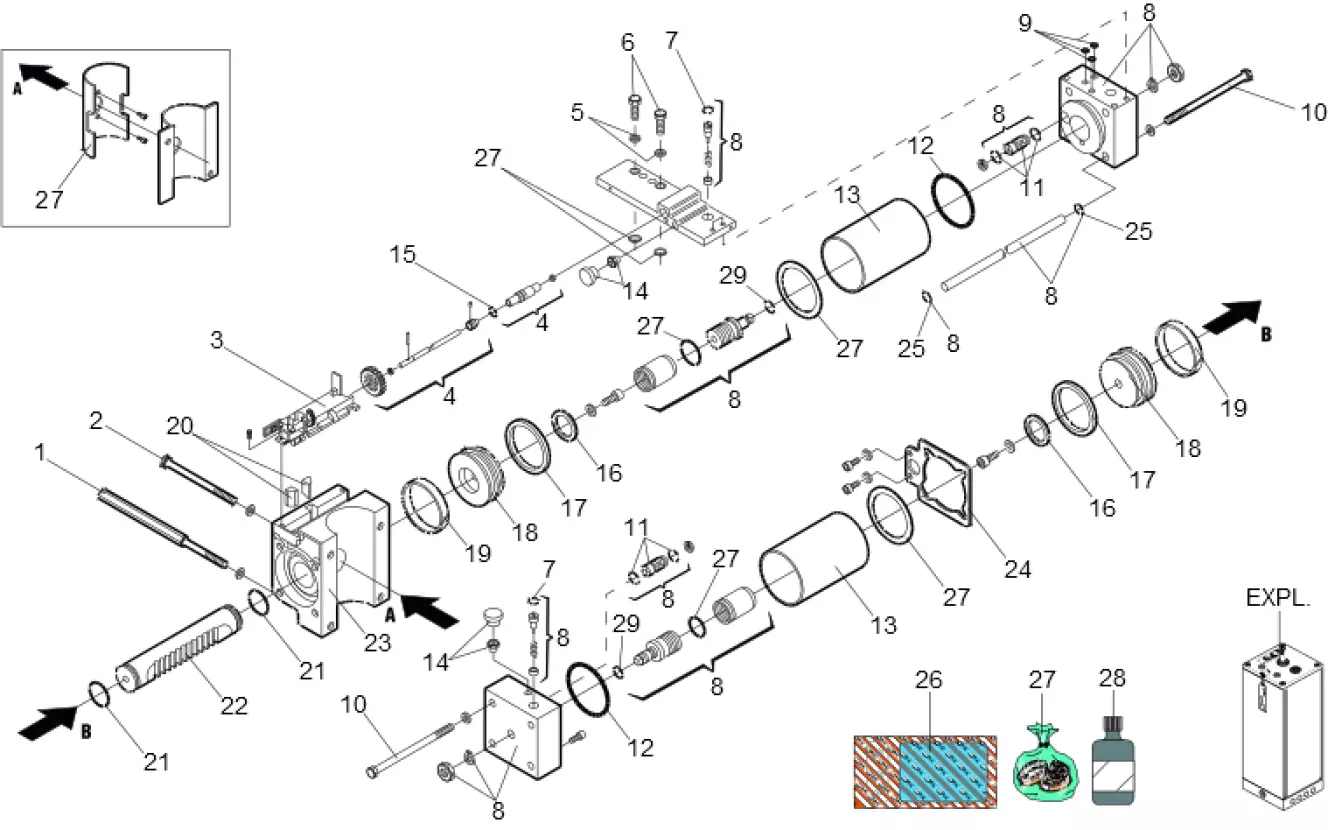Serviceteile, Schema zum Fahren FAAC Faac 760 SBS CR Aufgefrischt
