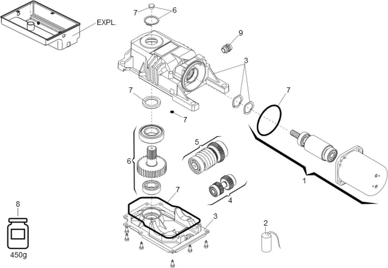 Serviceteile, Schema zum Fahren FAAC Faac 770 230V