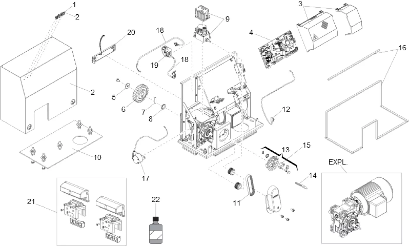 Serviceteile, Schema zum Fahren FAAC Faac C851
