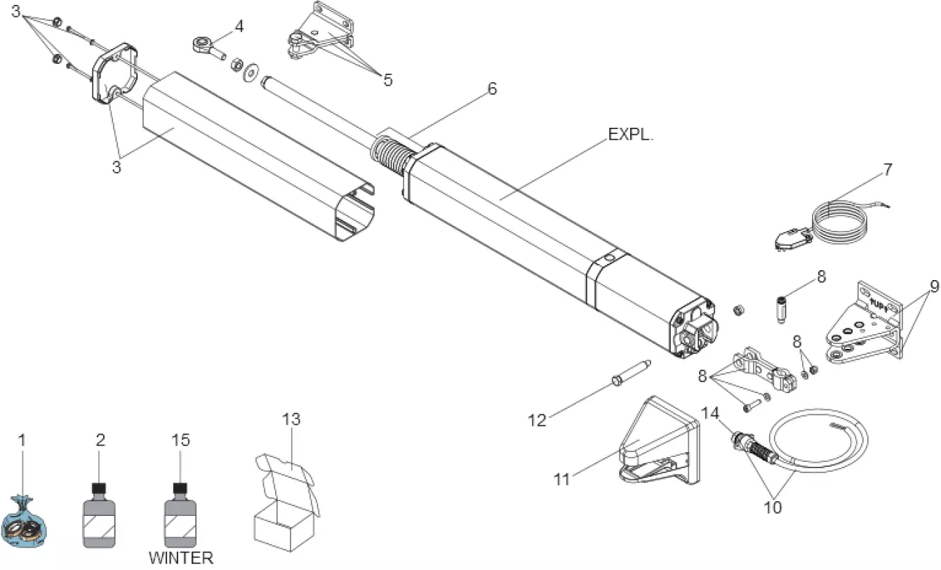 Serviceteile, Schema zum Fahren FAAC Faac S450H SB