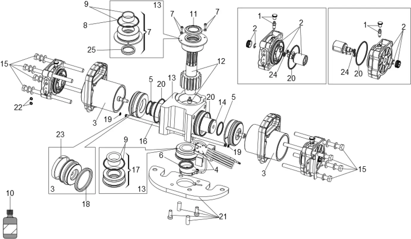 Serviceteile, Schema zum Fahren FAAC Faac S800 ENC 100